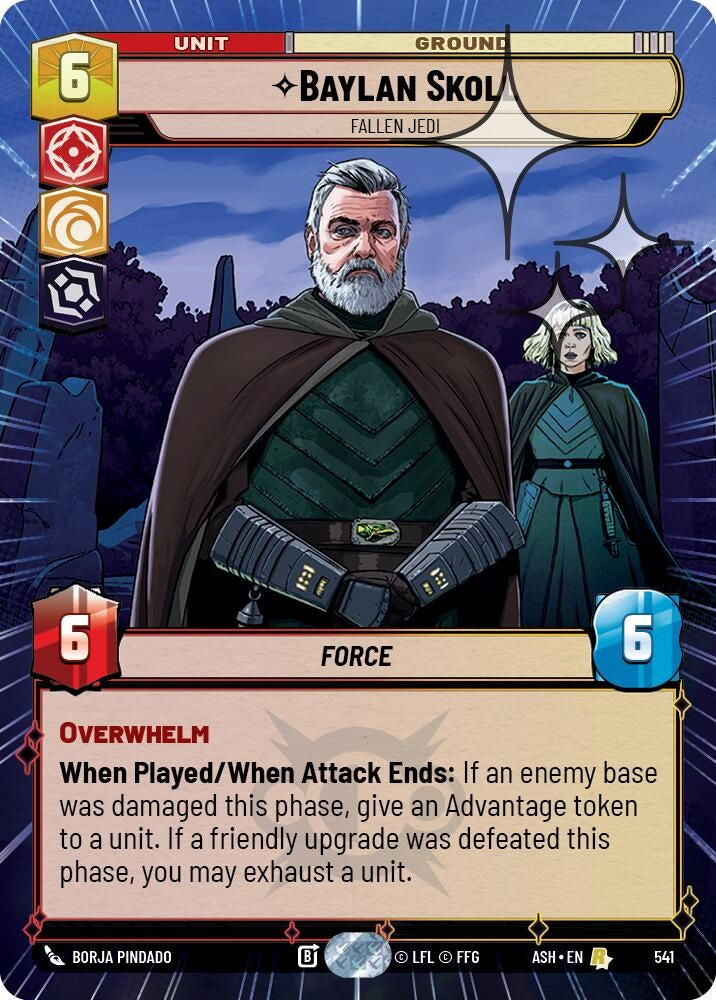 Image for Baylan Skoll - Fallen Jedi (Hyperspace Foil) (541) (Ashes of the Empire) (ASH) - Star Wars: Unlimited