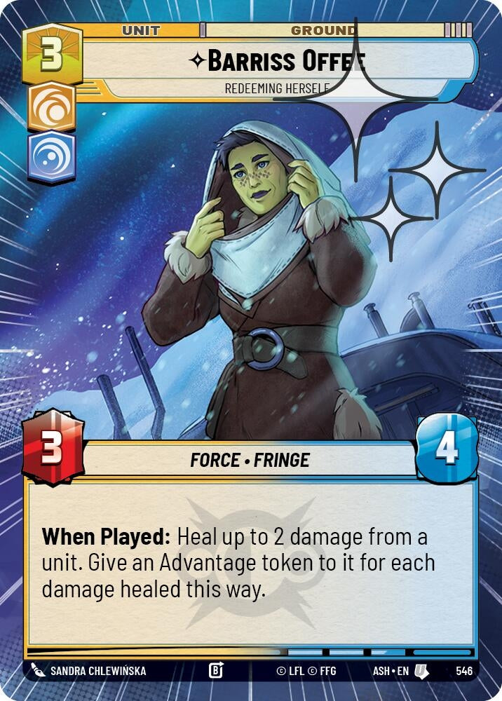 Image for Barriss Offee - Redeeming Herself (Hyperspace Foil) (546) (Ashes of the Empire) (ASH) - Star Wars: Unlimited