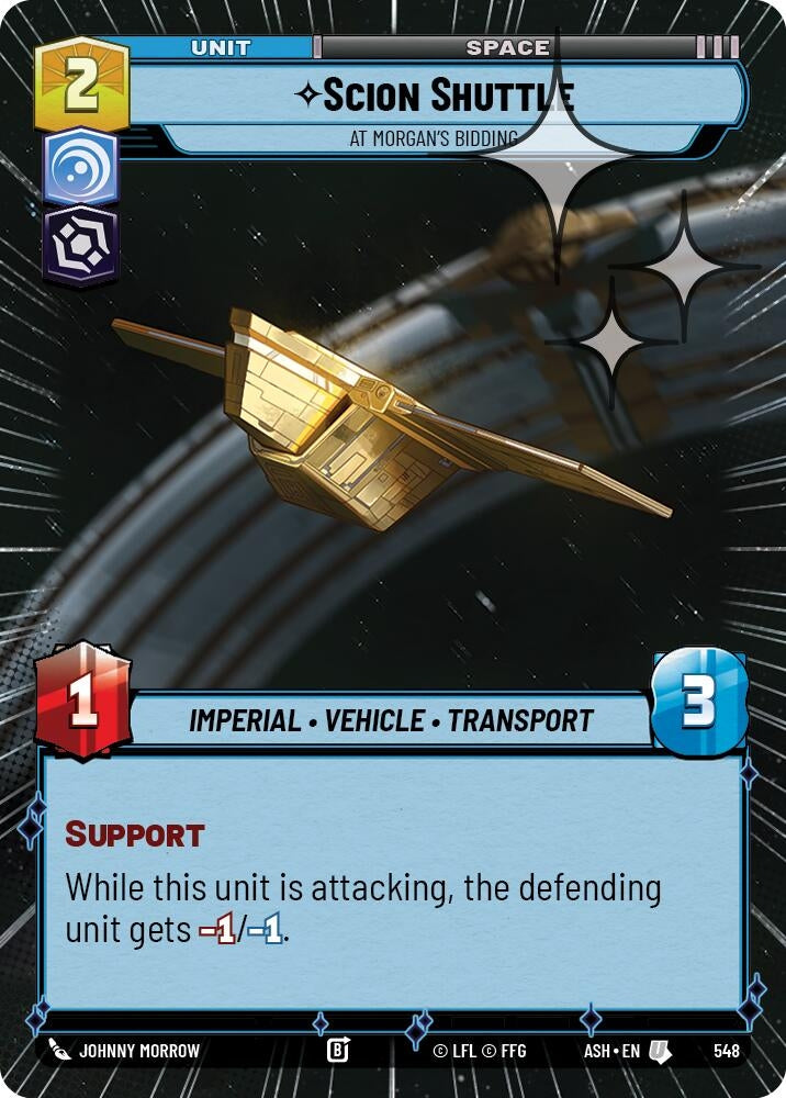 Image for Scion Shuttle - At Morgan's Bidding (Hyperspace Foil) (548) (Ashes of the Empire) (ASH) - Star Wars: Unlimited