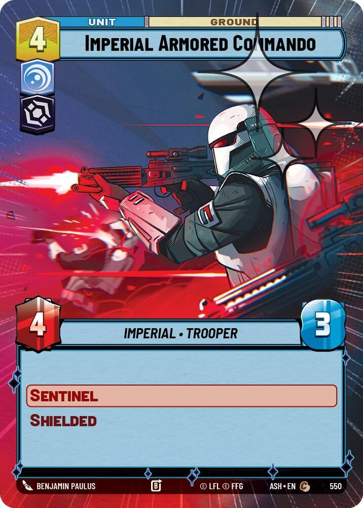 Image for Imperial Armored Commando (Hyperspace Foil) (550) (Ashes of the Empire) (ASH) - Star Wars: Unlimited