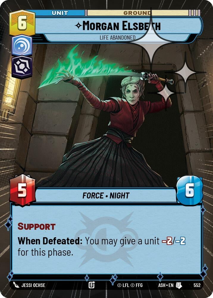 Image for Morgan Elsbeth - Life Abandoned (Hyperspace Foil) (552) (Ashes of the Empire) (ASH) - Star Wars: Unlimited