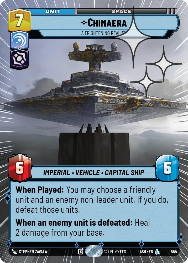 Image for Chimaera - A Frightening Reality (Hyperspace Foil) (554) (Ashes of the Empire) (ASH) - Star Wars: Unlimited