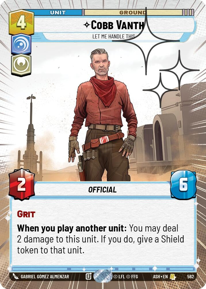 Image for Cobb Vanth - Let Me Handle This (Hyperspace Foil) (562) (Ashes of the Empire) (ASH) - Star Wars: Unlimited