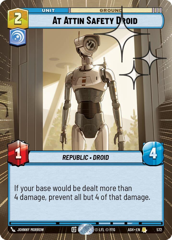 Image for At Attin Safety Droid (Hyperspace Foil) (572) (Ashes of the Empire) (ASH) - Star Wars: Unlimited