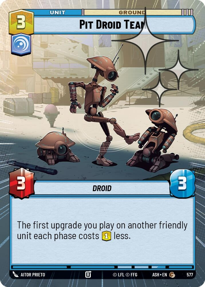 Image for Pit Droid Team (Hyperspace Foil) (577) (Ashes of the Empire) (ASH) - Star Wars: Unlimited