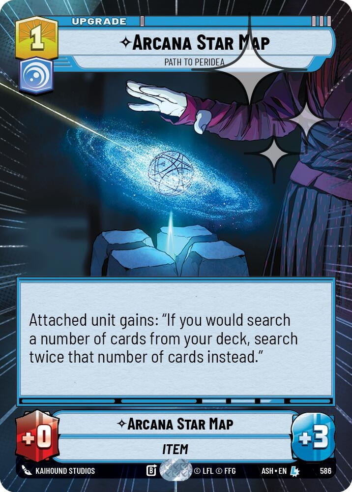 Image for Arcana Star Map - Path to Peridea (Hyperspace Foil) (586) (Ashes of the Empire) (ASH) - Star Wars: Unlimited