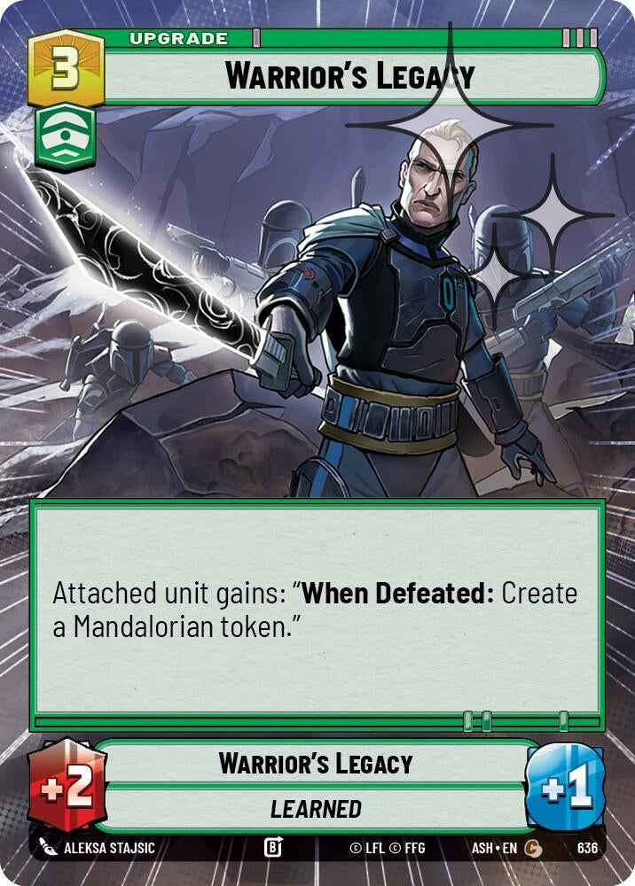 Image for Warrior's Legacy (Hyperspace Foil) (636) (Ashes of the Empire) (ASH) - Star Wars: Unlimited