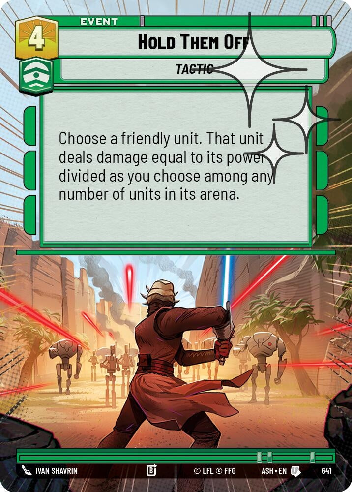Image for Hold Them Off (Hyperspace Foil) (641) (Ashes of the Empire) (ASH) - Star Wars: Unlimited