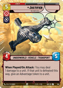 Image for Justifier - Relentless (Hyperspace Foil) (648) (Ashes of the Empire) (ASH) - Star Wars: Unlimited