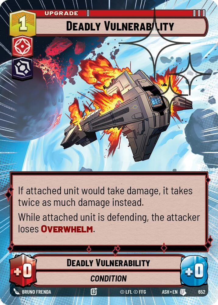 Image for Deadly Vulnerability (Hyperspace Foil) (652) (Ashes of the Empire) (ASH) - Star Wars: Unlimited