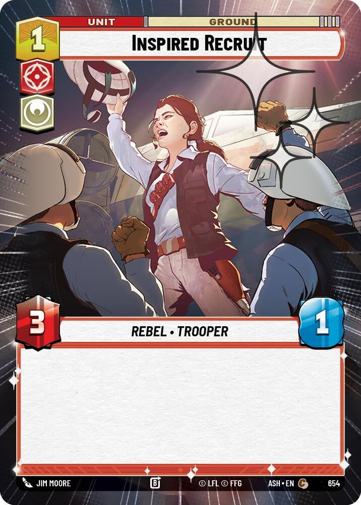 Image for Inspired Recruit (Hyperspace Foil) (654) (Ashes of the Empire) (ASH) - Star Wars: Unlimited