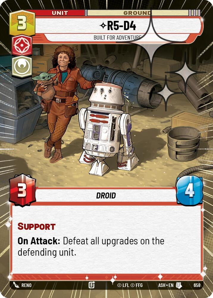Image for R5-D4 - Built for Adventure (Hyperspace Foil) (658) (Ashes of the Empire) (ASH) - Star Wars: Unlimited