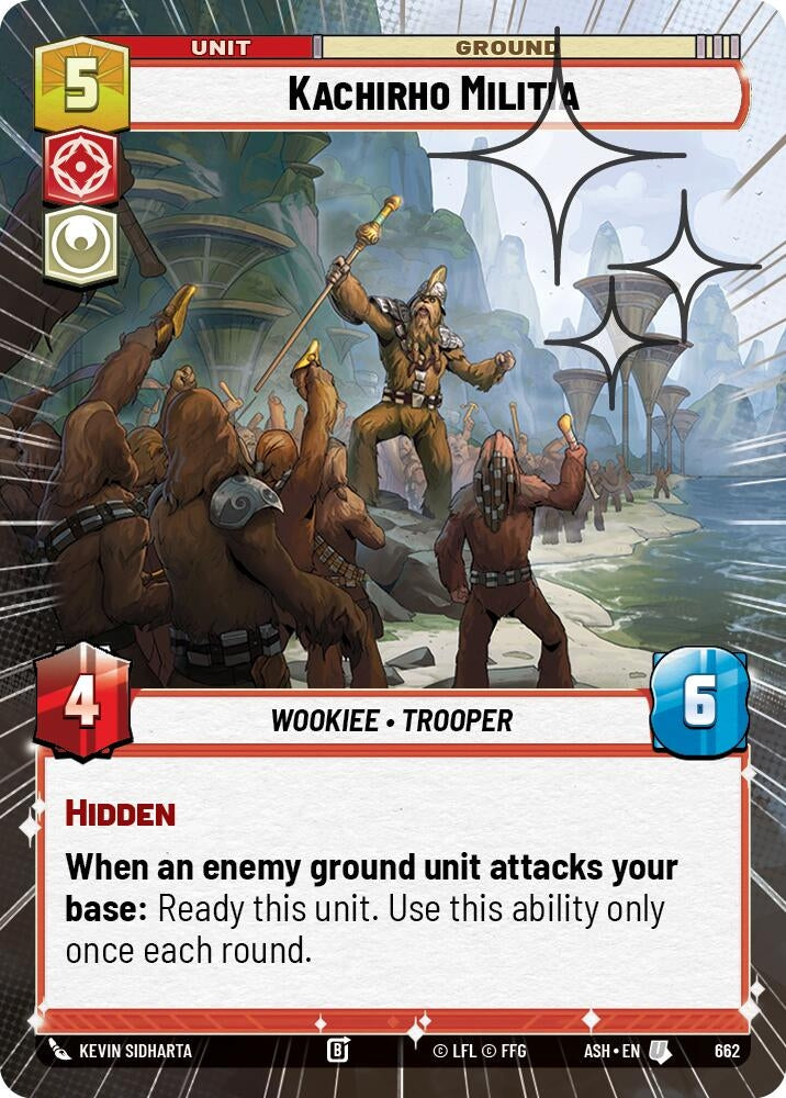 Image for Kachirho Militia (Hyperspace Foil) (662) (Ashes of the Empire) (ASH) - Star Wars: Unlimited