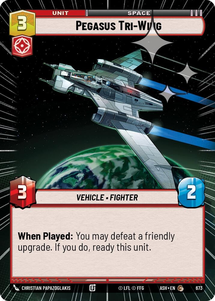 Image for Pegasus Tri-Wing (Hyperspace Foil) (673) (Ashes of the Empire) (ASH) - Star Wars: Unlimited