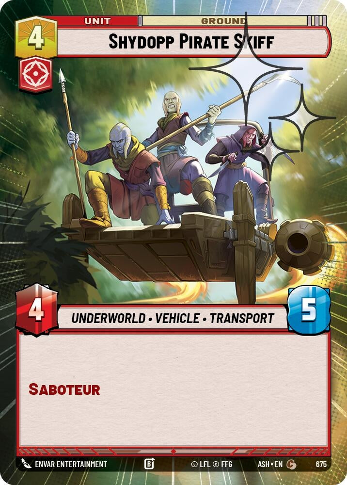 Image for Shydopp Pirate Skiff (Hyperspace Foil) (675) (Ashes of the Empire) (ASH) - Star Wars: Unlimited