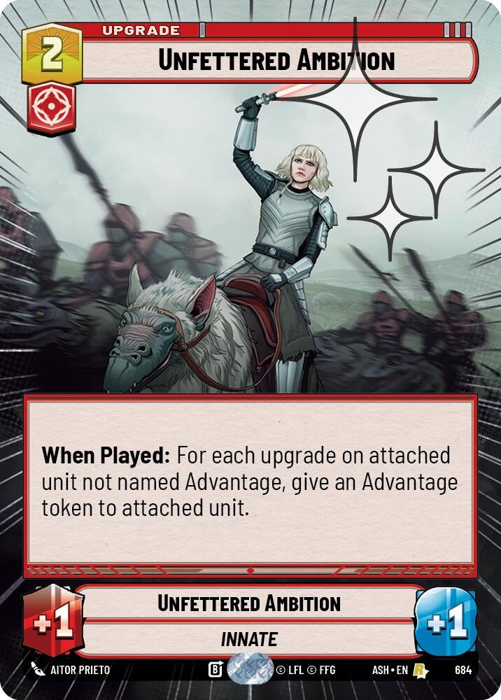 Image for Unfettered Ambition (Hyperspace Foil) (684) (Ashes of the Empire) (ASH) - Star Wars: Unlimited
