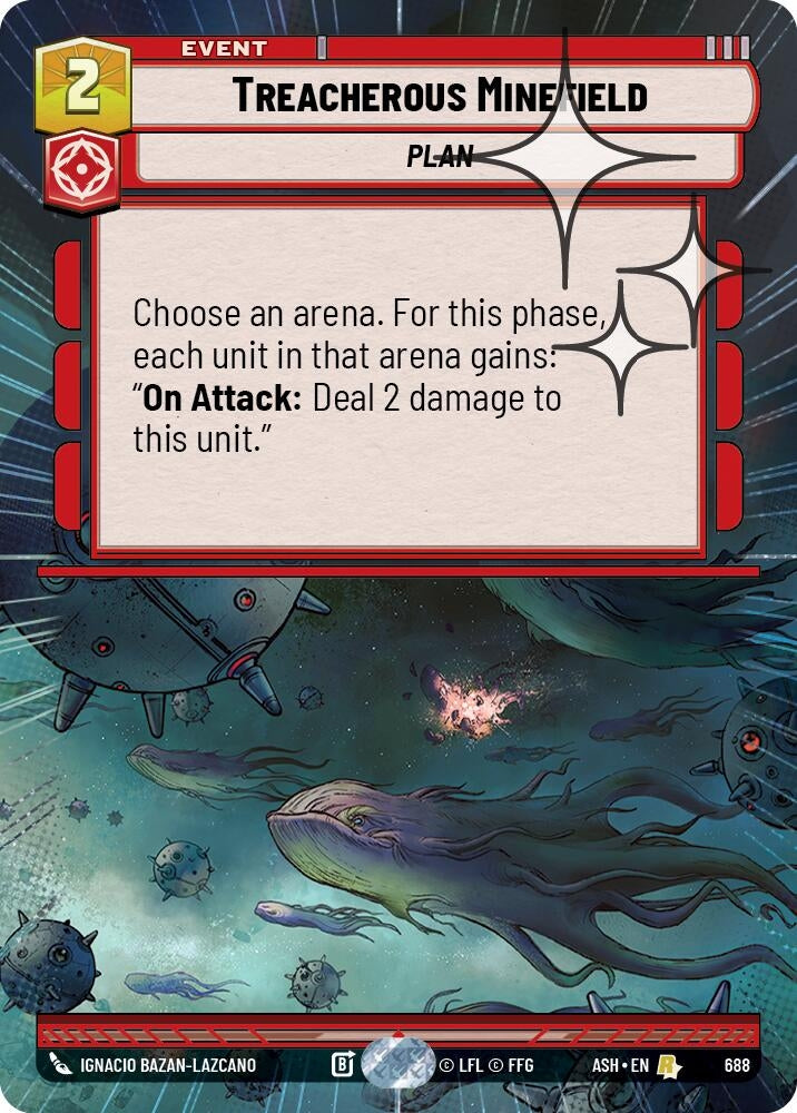 Image for Treacherous Minefield (Hyperspace Foil) (688) (Ashes of the Empire) (ASH) - Star Wars: Unlimited