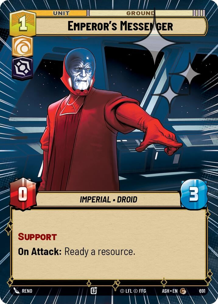 Image for Emperor's Messenger (Hyperspace Foil) (691) (Ashes of the Empire) (ASH) - Star Wars: Unlimited