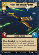 Image for Shin Hati's Fiend Fighter - Compact and Agile (Hyperspace Foil) (693) (Ashes of the Empire) (ASH) - Star Wars: Unlimited