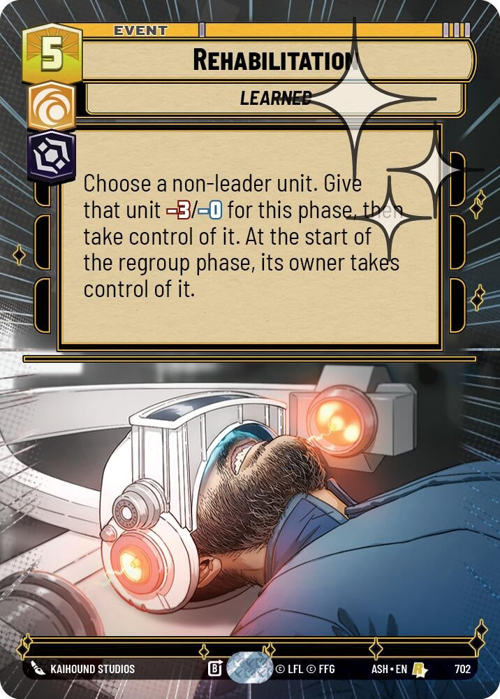 Image for Rehabilitation (Hyperspace Foil) (702) (Ashes of the Empire) (ASH) - Star Wars: Unlimited