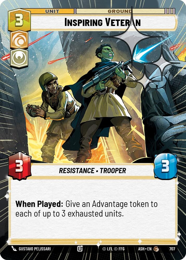 Image for Inspiring Veteran (Hyperspace Foil) (707) (Ashes of the Empire) (ASH) - Star Wars: Unlimited