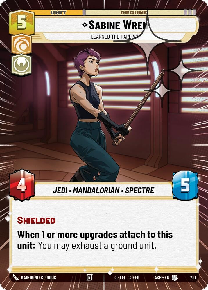Image for Sabine Wren - I Learned the Hard Way (Hyperspace Foil) (710) (Ashes of the Empire) (ASH) - Star Wars: Unlimited