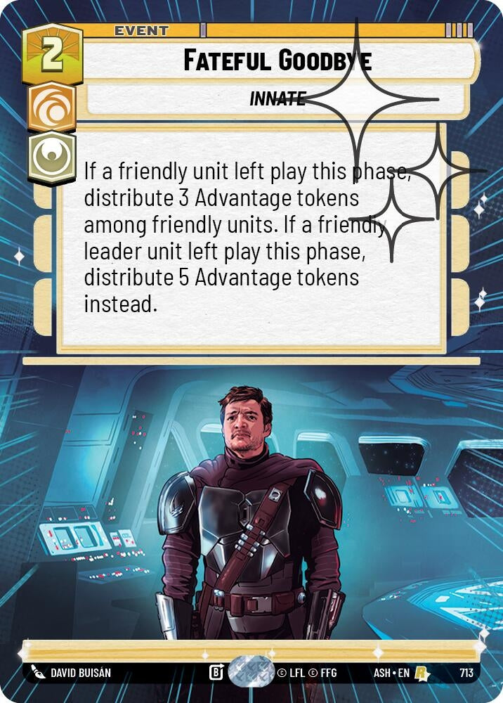 Image for Fateful Goodbye (Hyperspace Foil) (713) (Ashes of the Empire) (ASH) - Star Wars: Unlimited