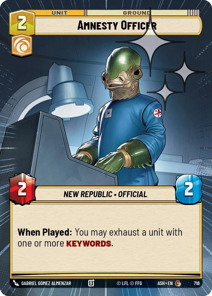 Image for Amnesty Officer (Hyperspace Foil) (716) (Ashes of the Empire) (ASH) - Star Wars: Unlimited