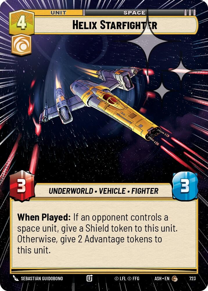 Image for Helix Starfighter (Hyperspace Foil) (723) (Ashes of the Empire) (ASH) - Star Wars: Unlimited