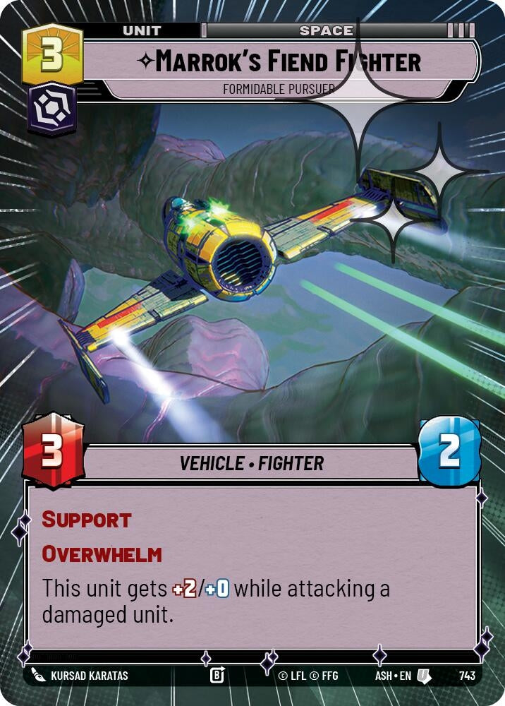 Image for Marrok's Fiend Fighter - Formidable Pursuer (Hyperspace Foil) (743) (Ashes of the Empire) (ASH) - Star Wars: Unlimited