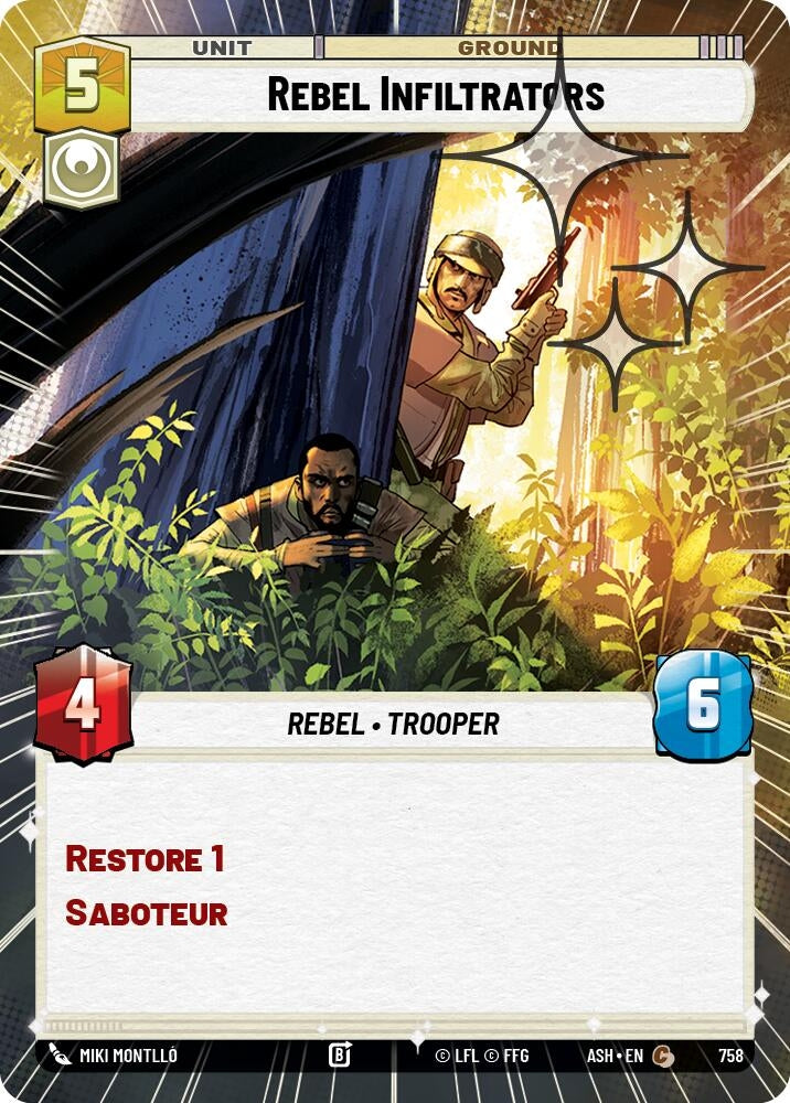 Image for Rebel Infiltrators (Hyperspace Foil) (758) (Ashes of the Empire) (ASH) - Star Wars: Unlimited