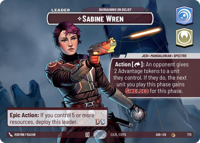 Image for Sabine Wren - Bargaining on Belief (Showcase) (772) (Ashes of the Empire) (ASH) - Star Wars: Unlimited