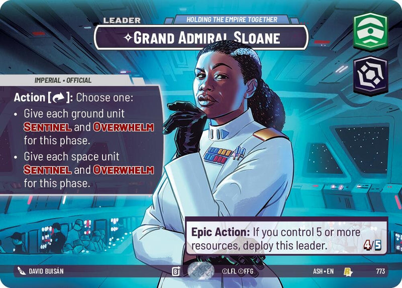 Image for Grand Admiral Sloane - Holding the Empire Together (Showcase) (773) (Ashes of the Empire) (ASH) - Star Wars: Unlimited