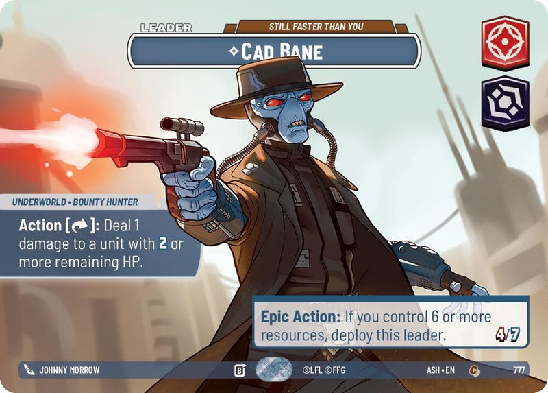 Image for Cad Bane - Still Faster Than You (Showcase) (777) (Ashes of the Empire) (ASH) - Star Wars: Unlimited
