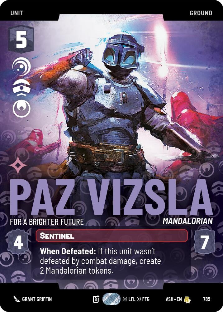 Image for Paz Vizsla - For a Brighter Future (Prestige) (785) (Ashes of the Empire) (ASH) - Star Wars: Unlimited