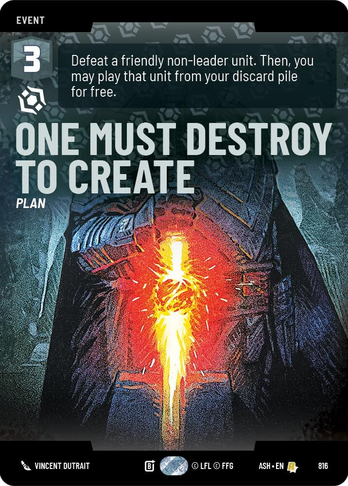 Image for One Must Destroy to Create (Prestige) (816) (Ashes of the Empire) (ASH) - Star Wars: Unlimited