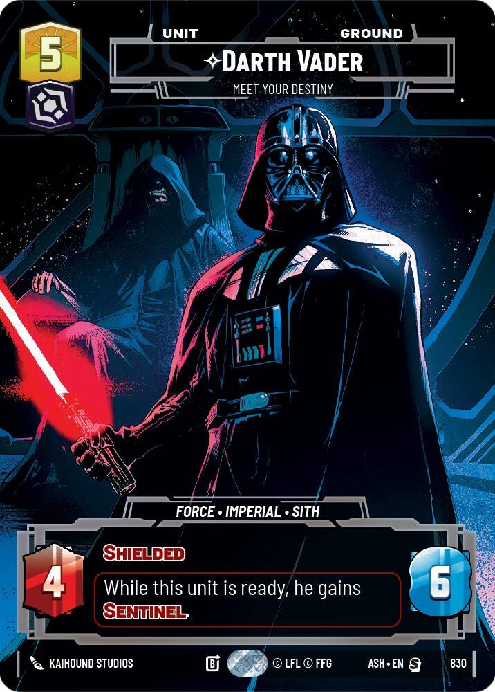 Image for Darth Vader - Meet Your Destiny (Prestige) (830) (Ashes of the Empire) (ASH) - Star Wars: Unlimited