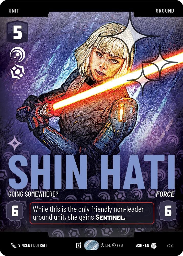 Image for Shin Hati - Going Somewhere? (Prestige Foil) (838) (Ashes of the Empire) (ASH) - Star Wars: Unlimited