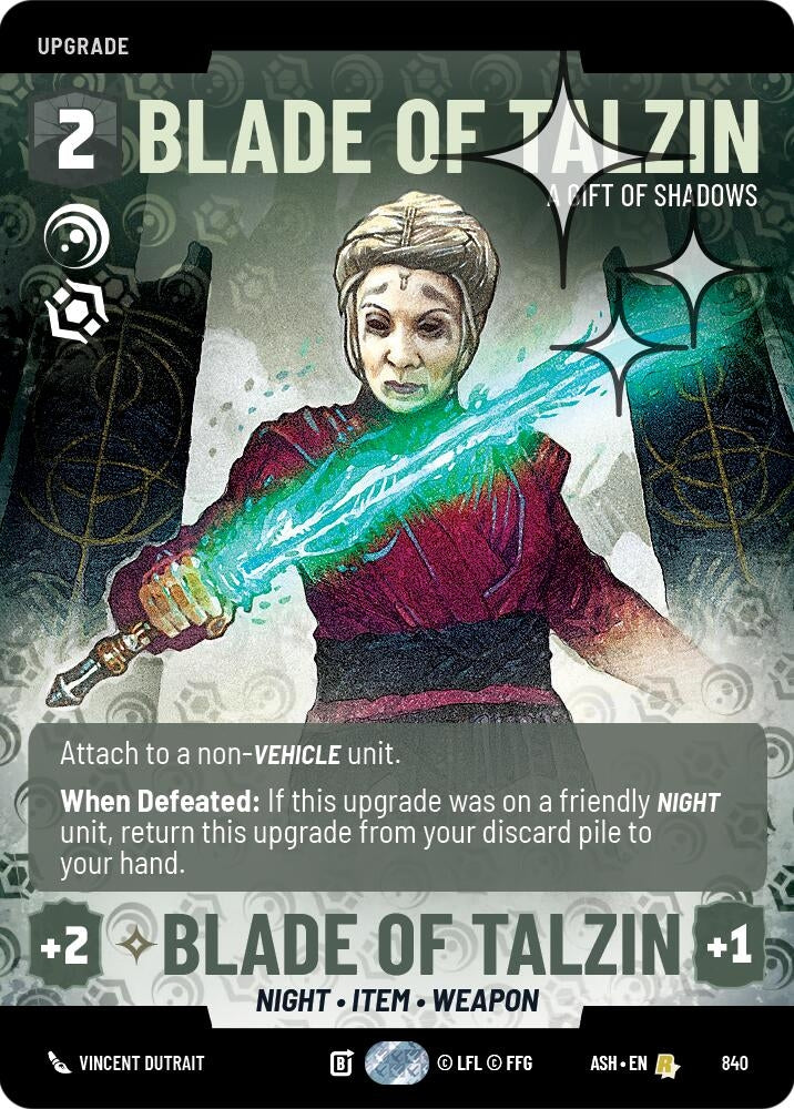 Image for Blade of Talzin - A Gift of Shadows (Prestige Foil) (840) (Ashes of the Empire) (ASH) - Star Wars: Unlimited