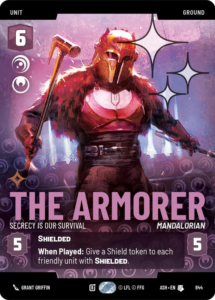 Image for The Armorer - Secrecy is Our Survival (Prestige Foil) (844) (Ashes of the Empire) (ASH) - Star Wars: Unlimited