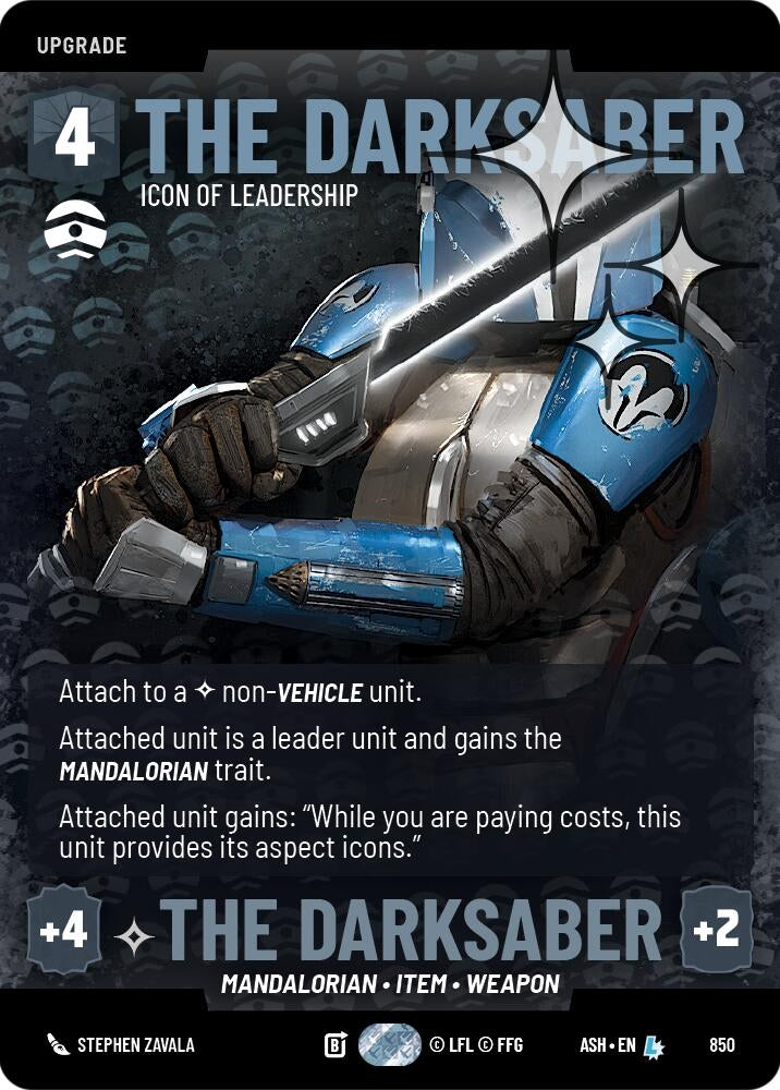 Image for The Darksaber - Icon of Leadership (Prestige Foil) (850) (Ashes of the Empire) (ASH) - Star Wars: Unlimited