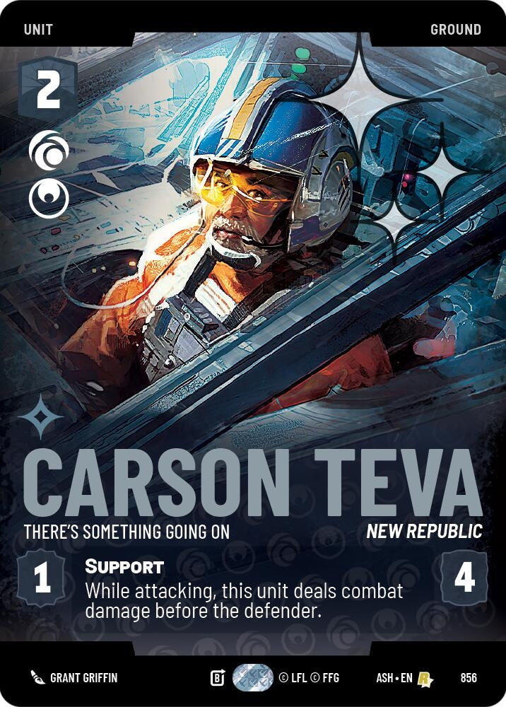 Image for Carson Teva - There's Something Going On (Prestige Foil) (856) (Ashes of the Empire) (ASH) - Star Wars: Unlimited