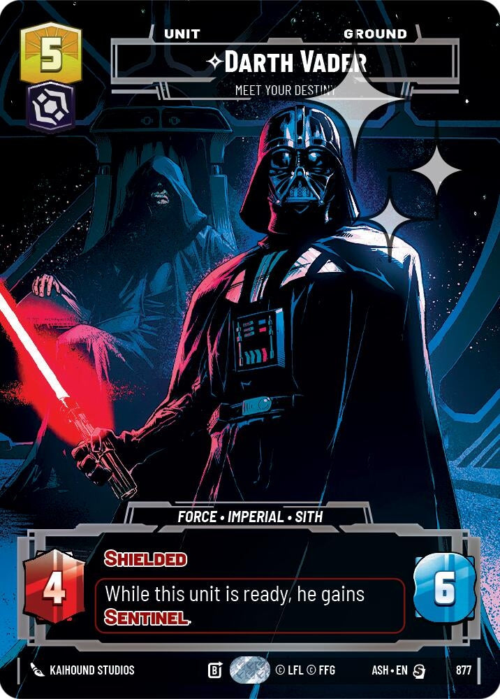 Image for Darth Vader - Meet Your Destiny (Prestige Foil) (877) (Ashes of the Empire) (ASH) - Star Wars: Unlimited