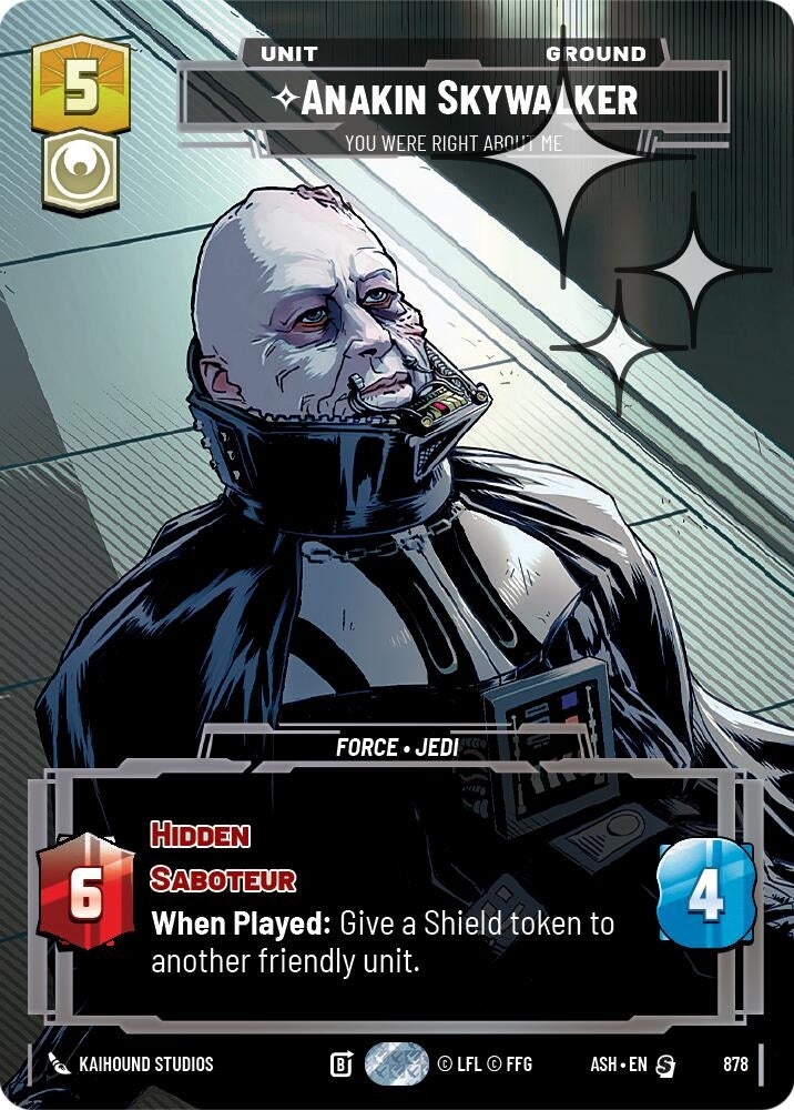 Image for Anakin Skywalker - You Were Right About Me (Prestige Foil) (878) (Ashes of the Empire) (ASH) - Star Wars: Unlimited