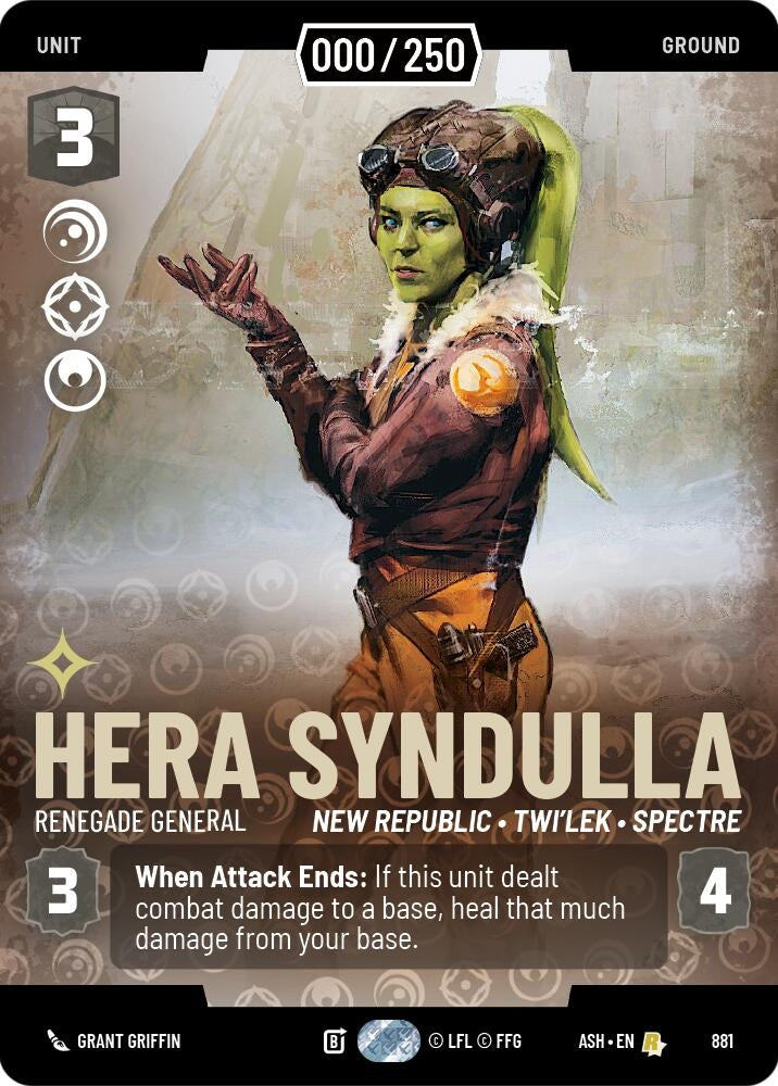 Image for Hera Syndulla - Renegade General (Serialized) (881) (Ashes of the Empire) (ASH) - Star Wars: Unlimited