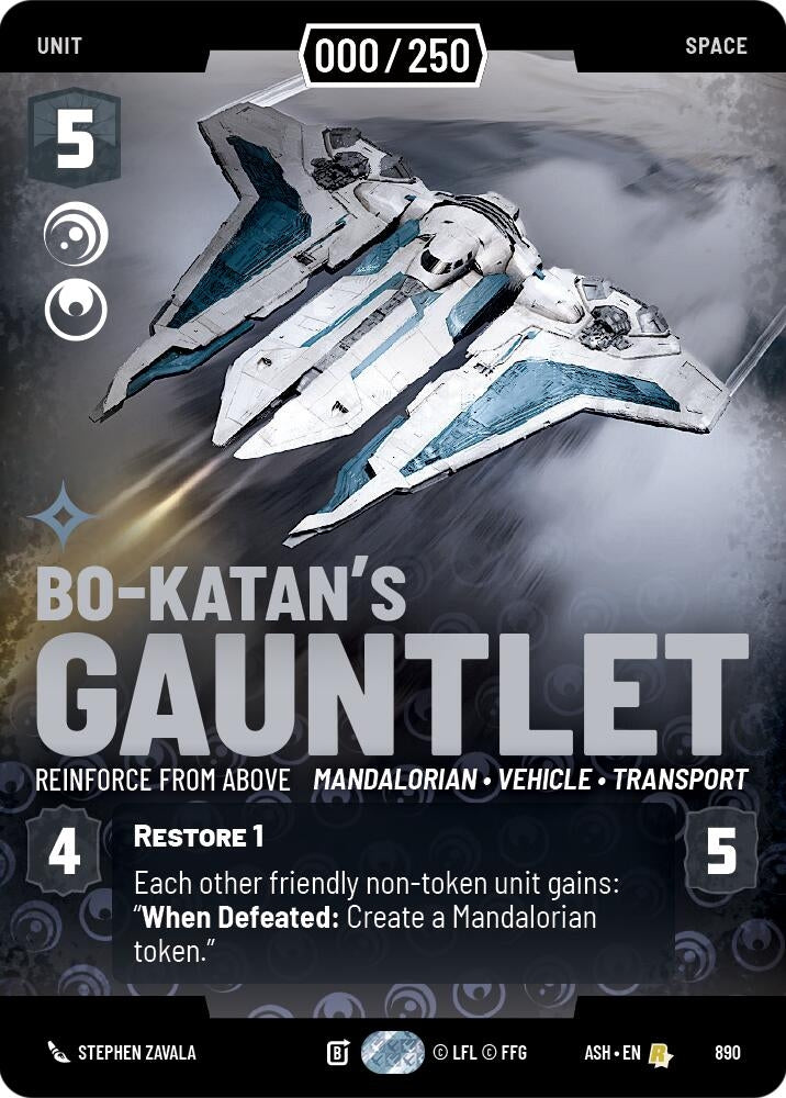 Image for Bo-Katan's Gauntlet - Reinforce from Above (Serialized) (890) (Ashes of the Empire) (ASH) - Star Wars: Unlimited