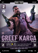 Image for Greef Karga - Introductions are in Order (Serialized) (896) (Ashes of the Empire) (ASH) - Star Wars: Unlimited
