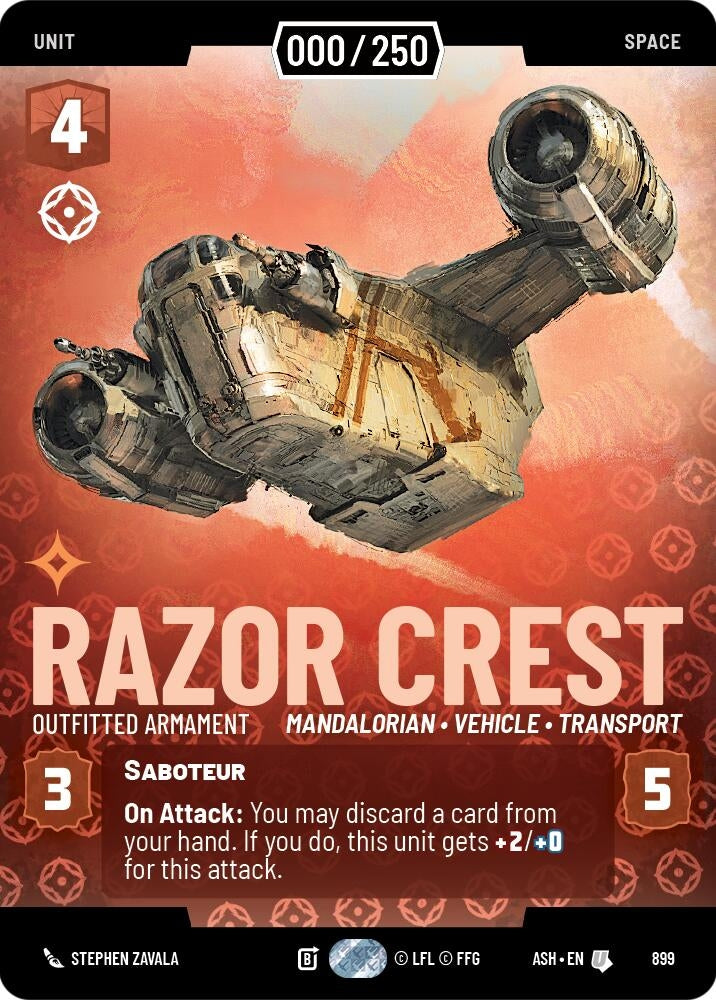 Image for Razor Crest - Outfitted Armament (Serialized) (899) (Ashes of the Empire) (ASH) - Star Wars: Unlimited