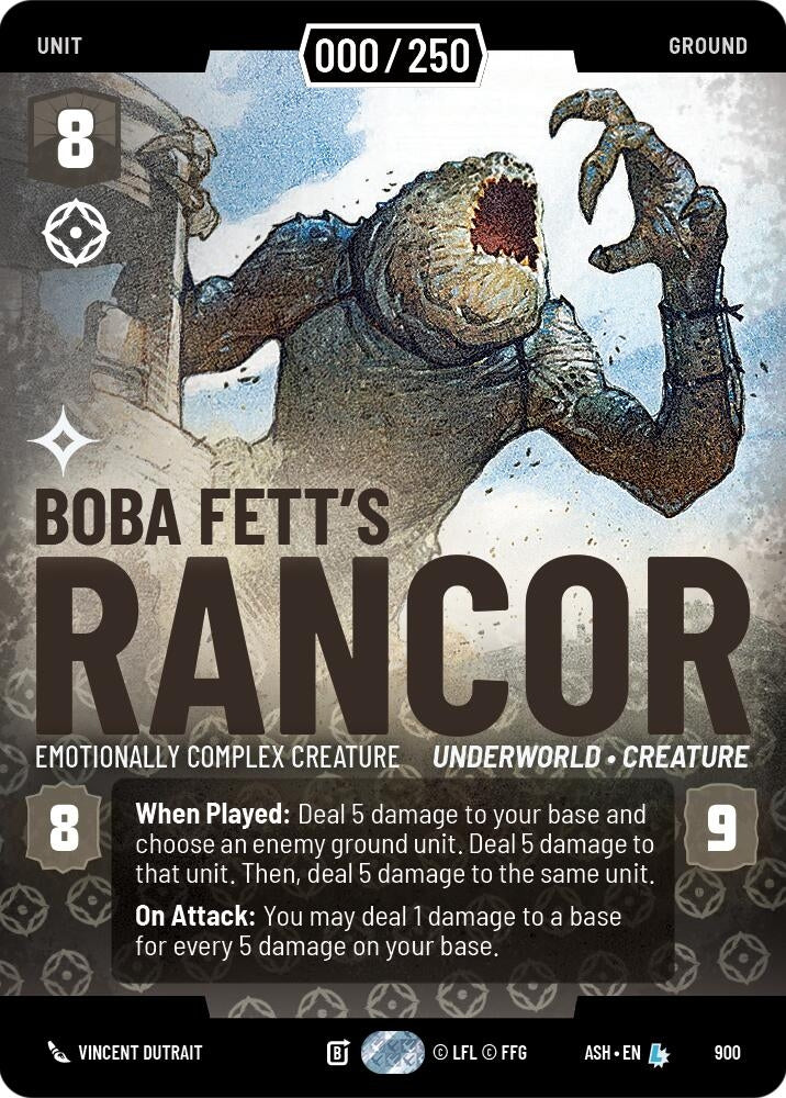Image for Boba Fett's Rancor - Emotionally Complex Creature (Serialized) (900) (Ashes of the Empire) (ASH) - Star Wars: Unlimited