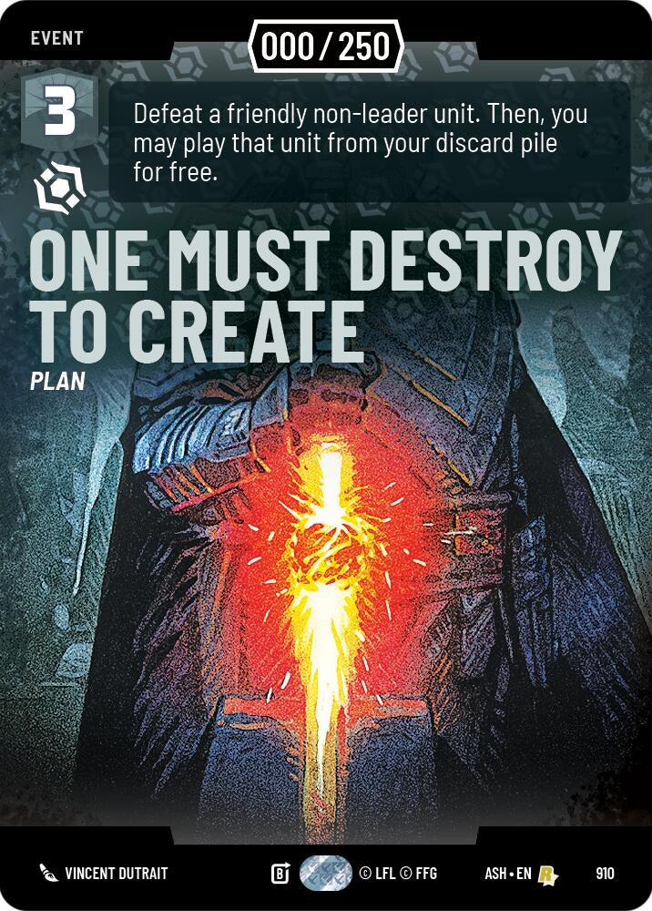 Image for One Must Destroy to Create (Serialized) (910) (Ashes of the Empire) (ASH) - Star Wars: Unlimited